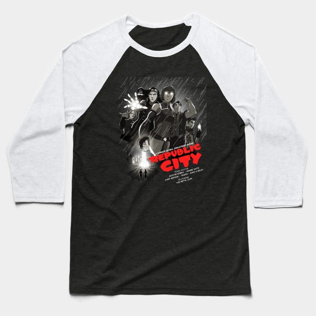 Avatar Noir Baseball T-Shirt by Littlebluestudios